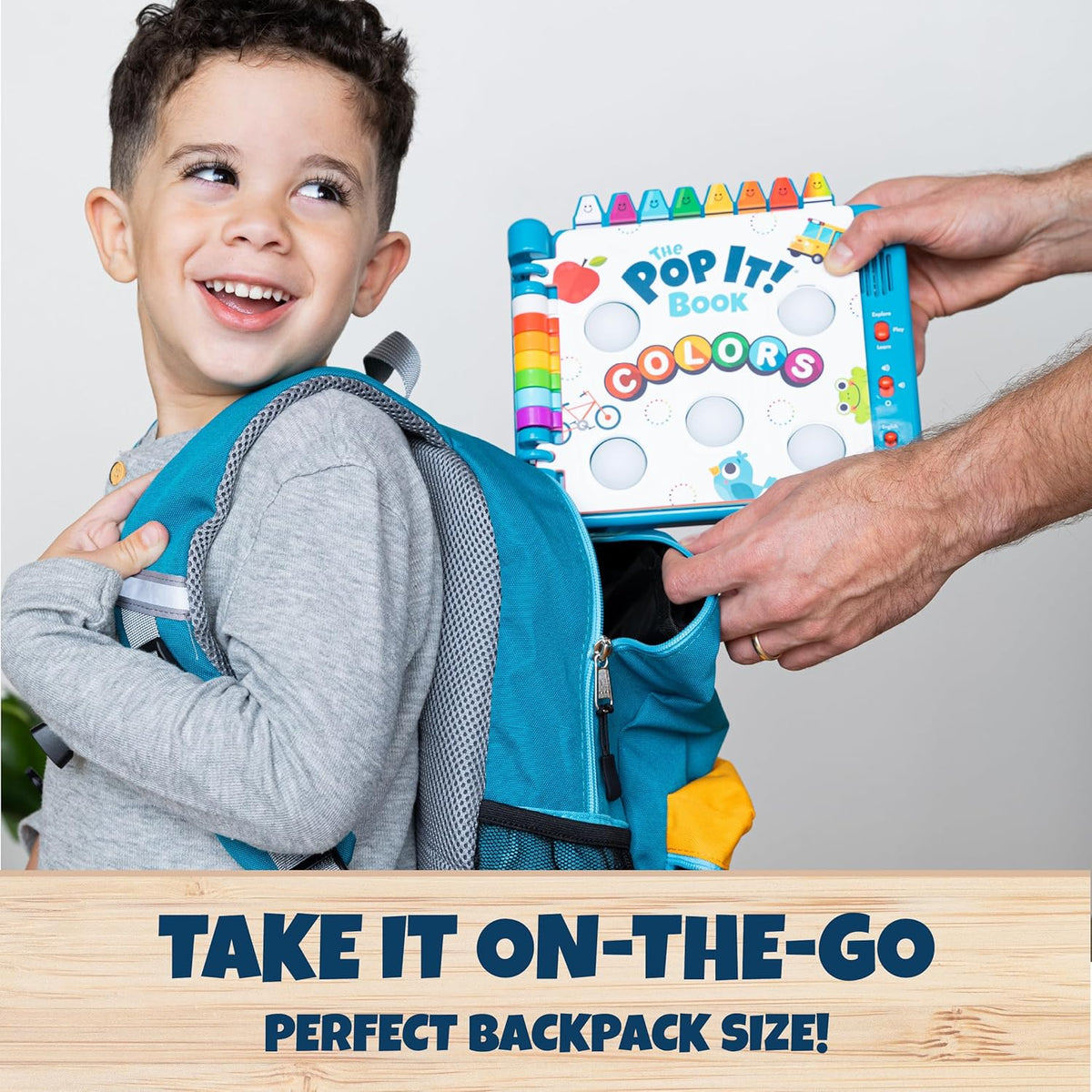 Chuckle & Roar Pop It! Book: Colors - Interactive Sensory Learning Book with Bilingual English & Spanish Play, Grow-with-Me Modes, Quiet Mode, Color Learning Toy for Toddlers Ages 1-4+