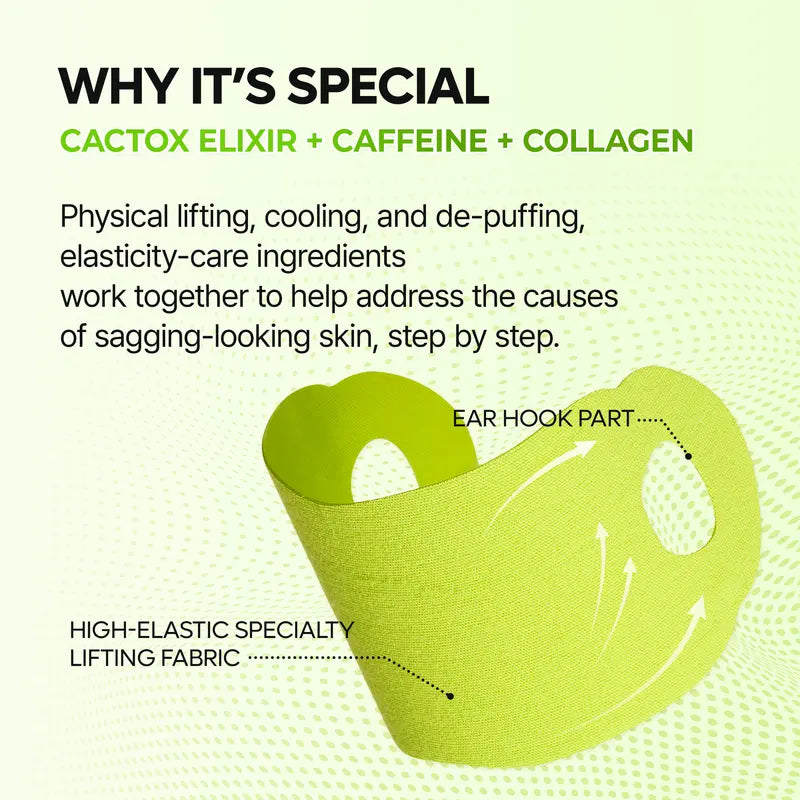 [Dr.Melaxin Official] CACTOX V-LIFTING MEWING BAND with Cactus Cooling Reduce Puffiness & Pore Tightening for Visible Pore Care Skin Repair