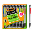 BIC Xtra Smooth Mechanical Pencils 0.7mm – 40 Pack, Refillable & Retractable #2 HB