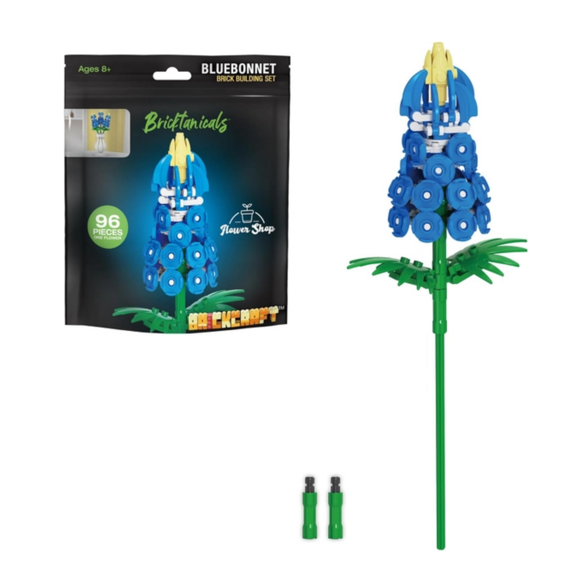 Bluebonnet Flower Building Set, Brick Bouquet Decor