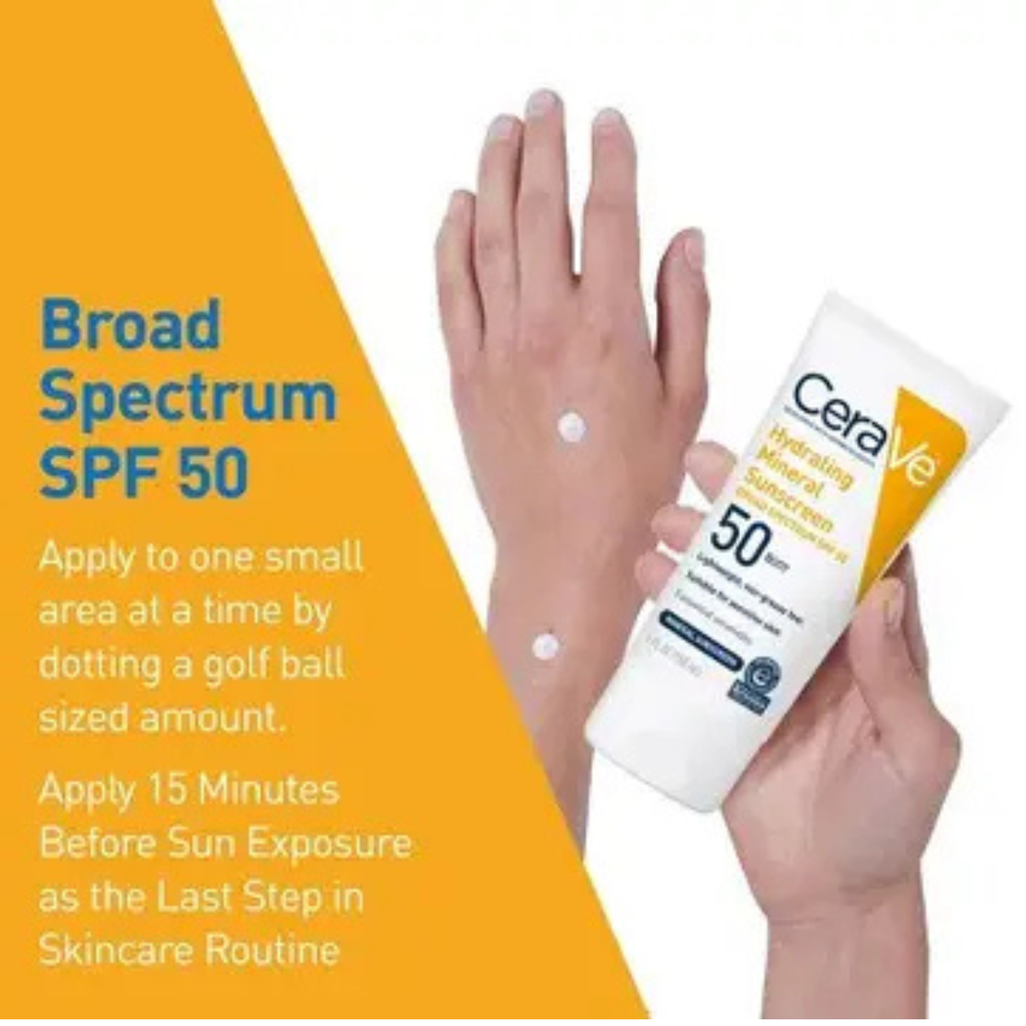 CeraVe Hydrating 100% Mineral Sunscreen For Body SPF 50 5 Fl oz - Imperfect Container