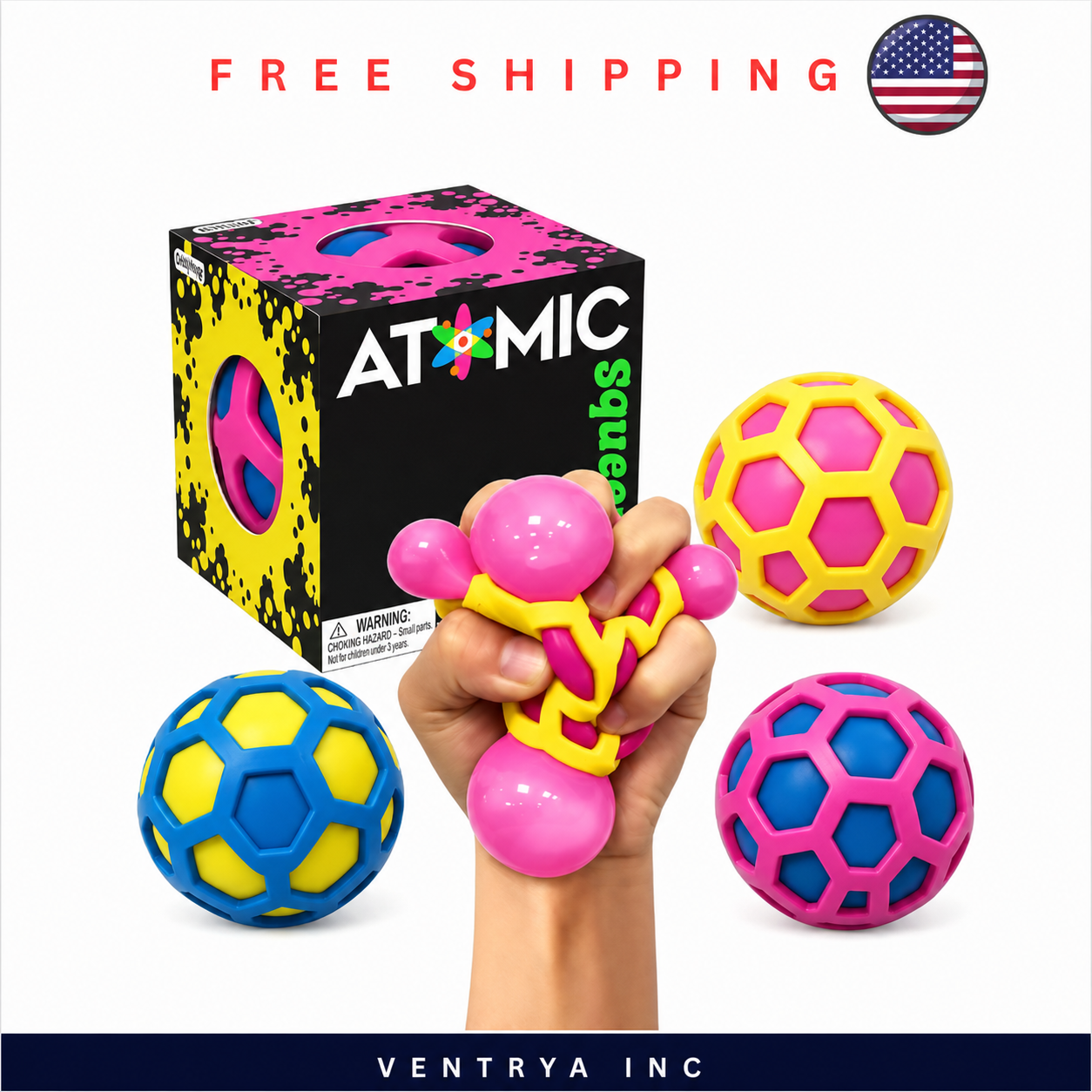 Ventrya Squish - Atomic Stress Relief Ball - Squishy Fidget Toy Blind Box