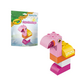 Crayola Pink Flamingo Building Set, Brick Decor 6pc