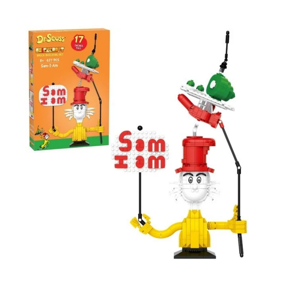Dr. Seuss Green Eggs and Ham Sam-I-Am Building Set, 637 Pieces