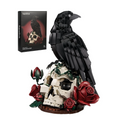 Gothic Skull, Raven & Flowers Halloween Building Blocks Set