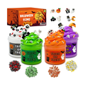 Halloween Slime Kit Toys for Kids 4-12 PCS, Non Candy Treats Party Favors