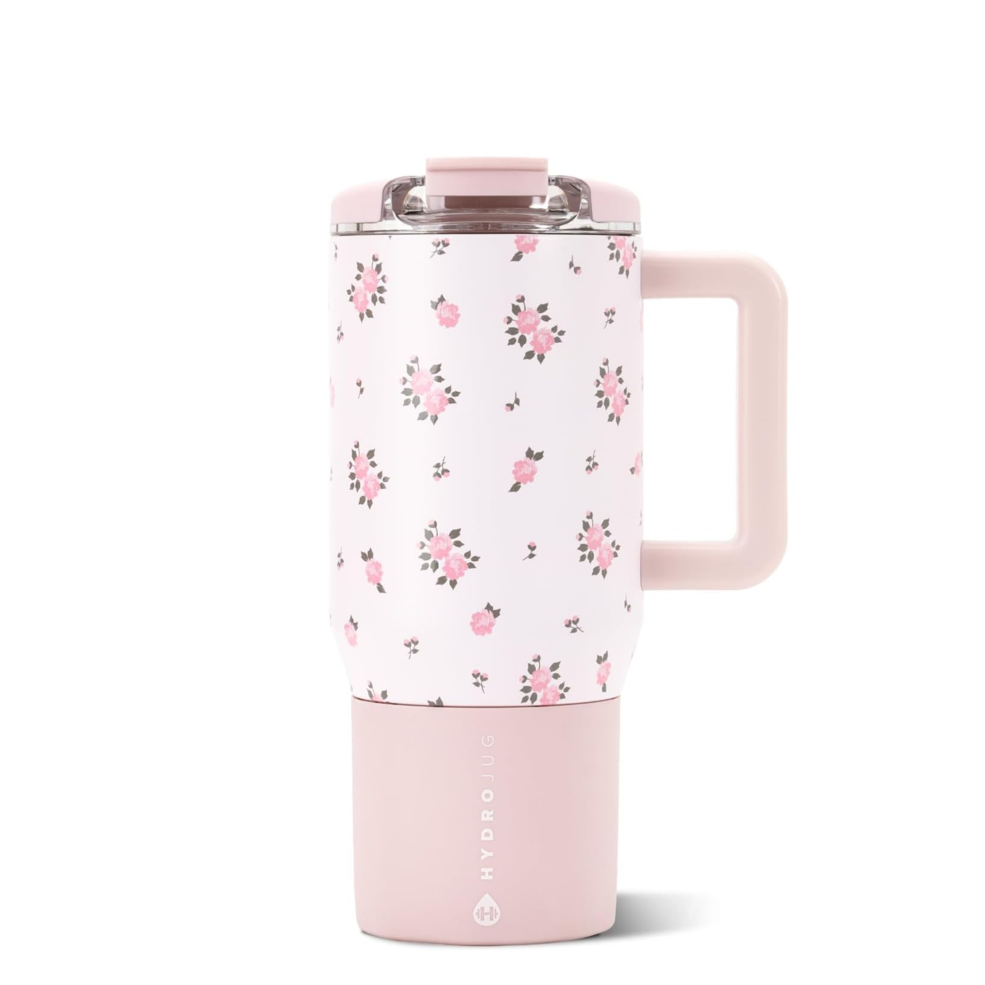 HydroJug Coffee Traveler 20oz Ceramic-Lined Mug with Handle, Wildrose