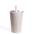 HydroJug Everyday Tumbler 14 oz, Ceramic-Lined Straw Cup, Linen