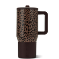 HydroJug Traveler 20oz Kids Insulated Tumbler with Handle, Brown Leopard