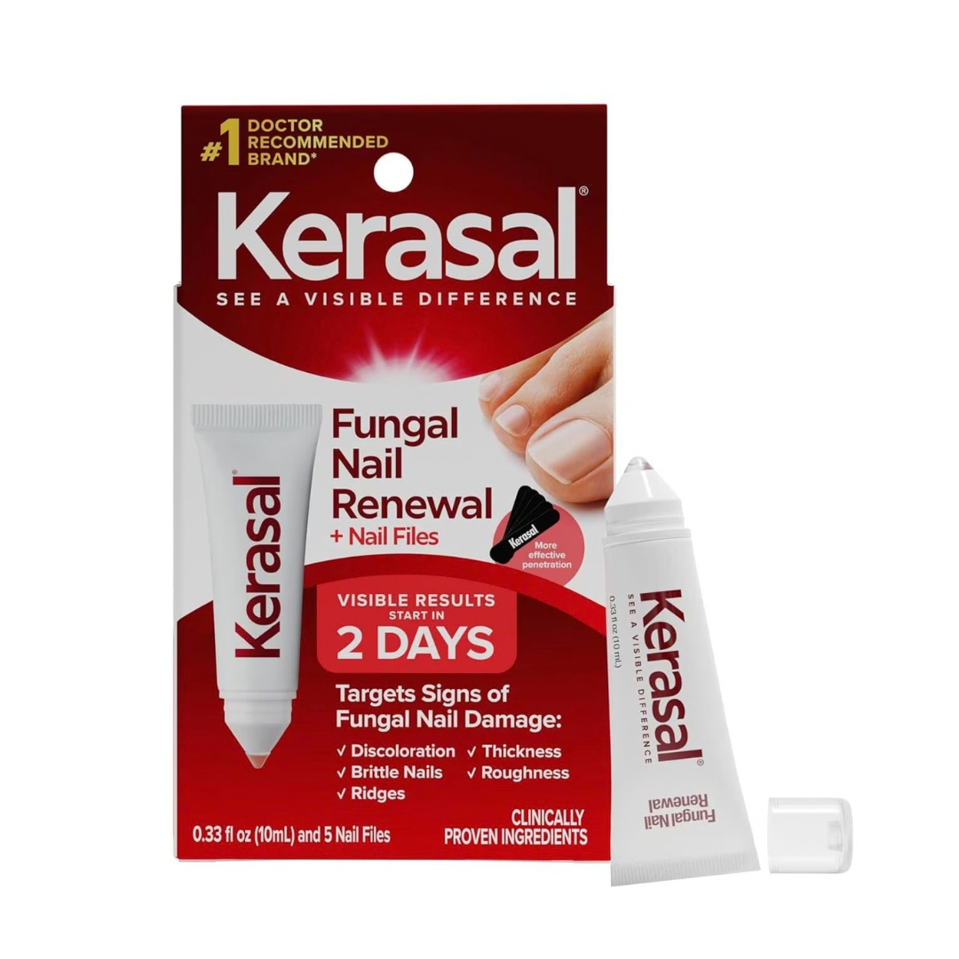 Kerasal Nail Renewal and Nail File Combo Pack, 5 Heavy Duty Nail Files, 0.33 fl oz