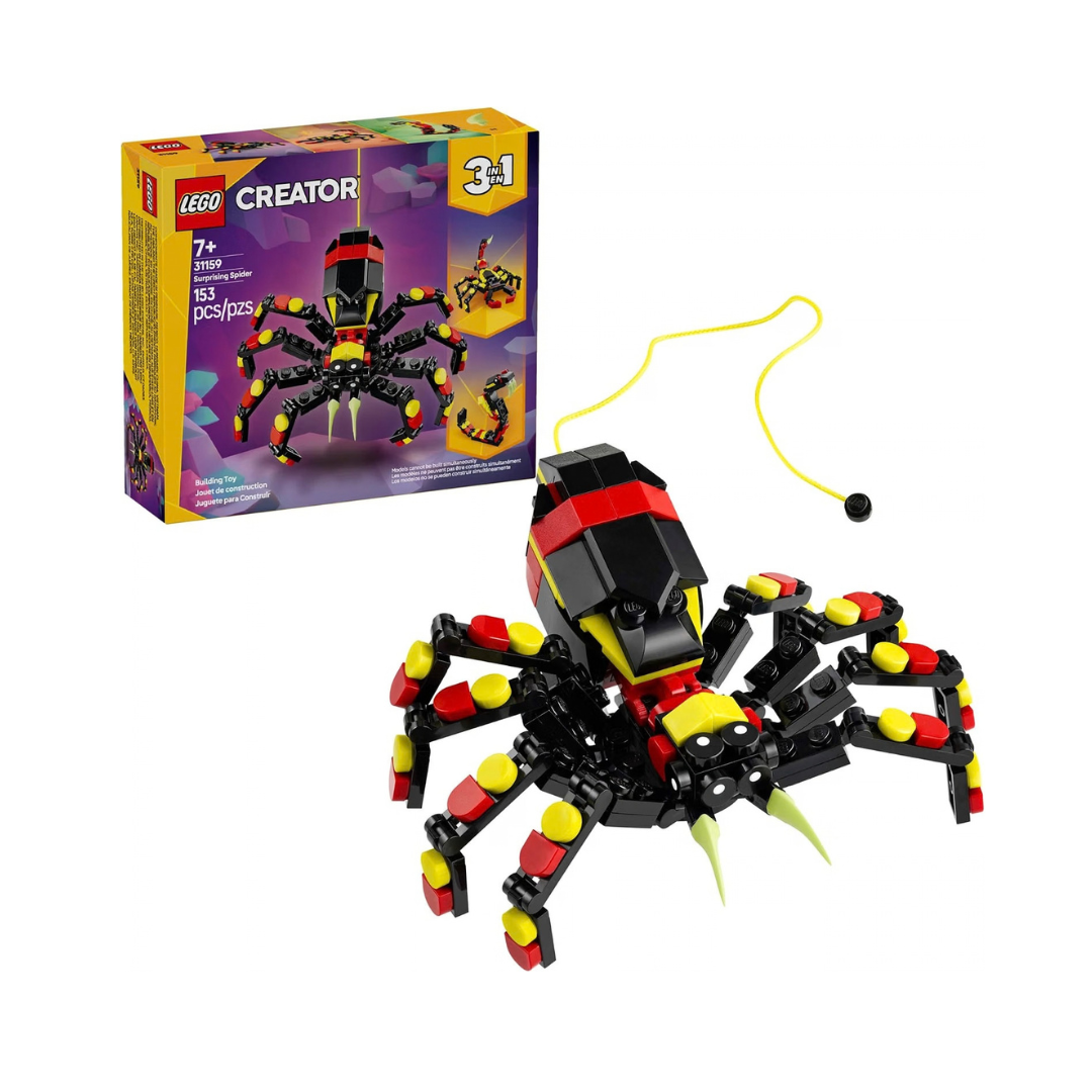 LEGO Creator 3 in 1 Wild Animals Surprising Spider Toy 31159 - Spider, Scorpion or Snake Building Set, Ages 7+
