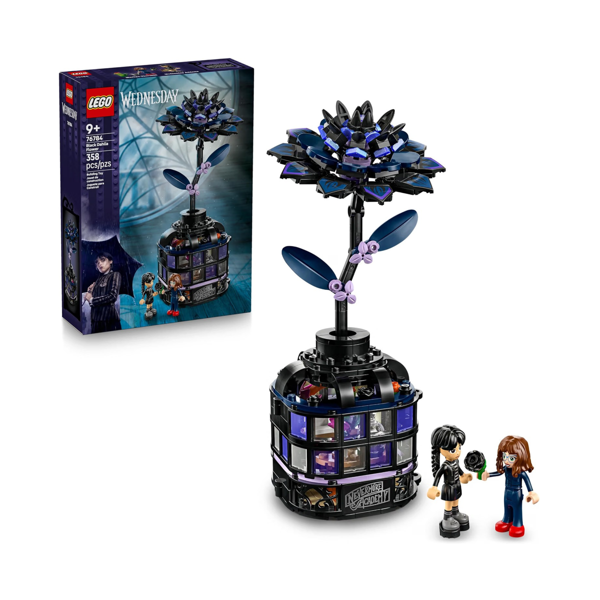 LEGO Wednesday Black Dahlia Flower Building Toy 76784