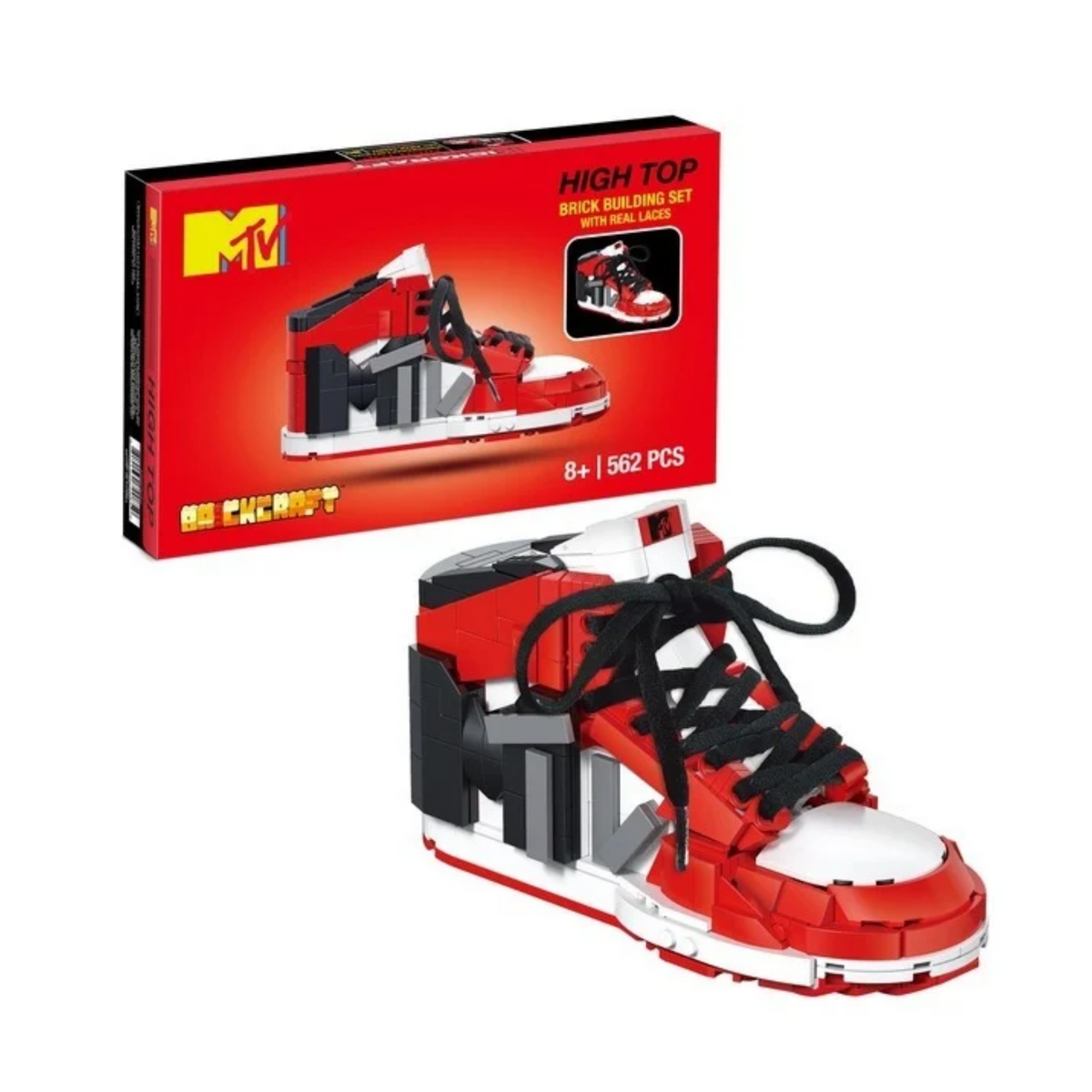 MTV High Top Sneaker Building Set, 80s Decor 562pc