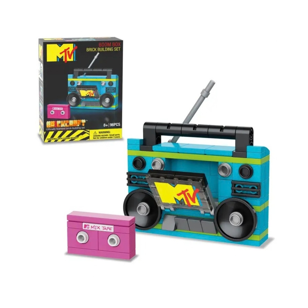MTV Retro Boombox Building Set, 80s Music Decor