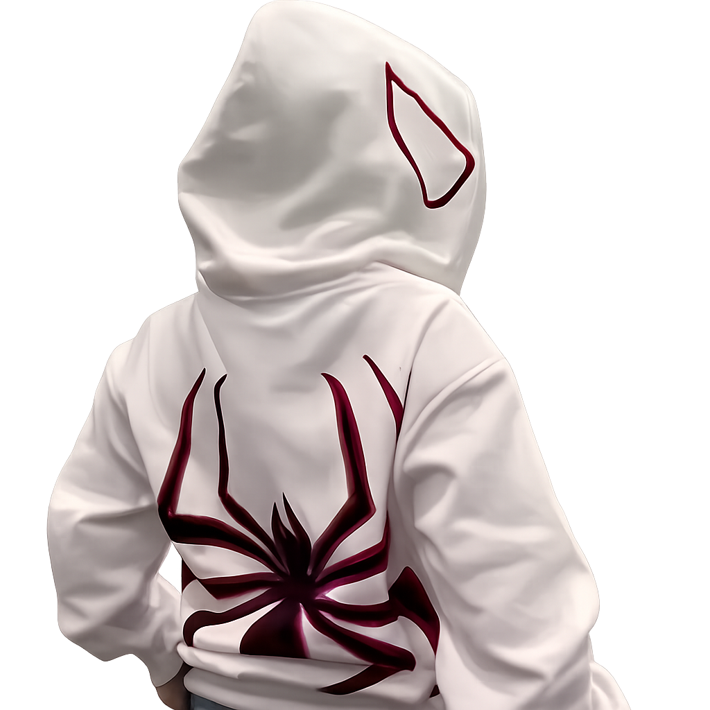 Full Zip Up Spider Hoodie - Oversized Streetwear Jacket