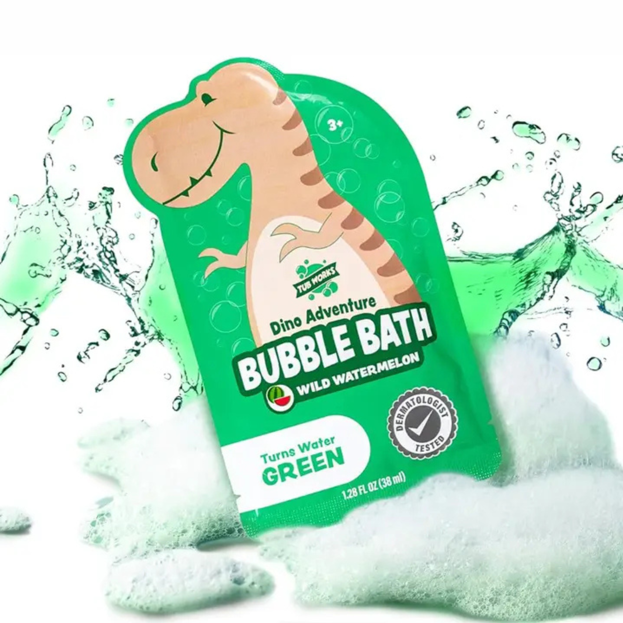 Tub Works Magical Kids Bubble Bath, Variety 12 Pack | Green, Blue & Orange Bath Colors