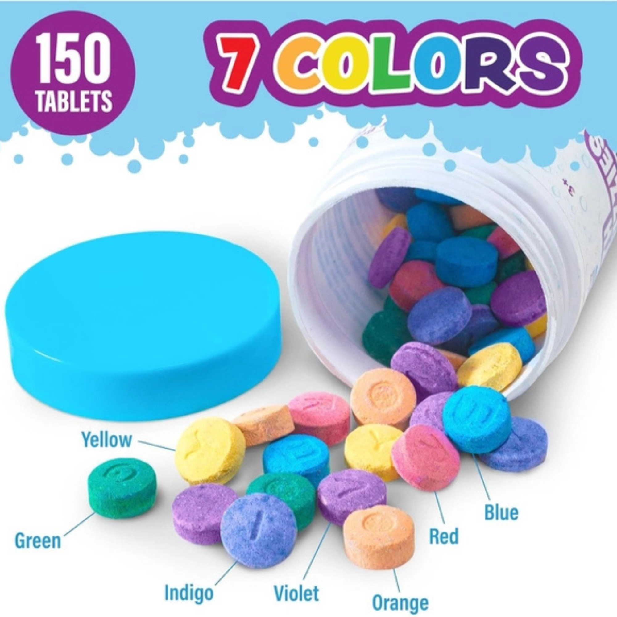 Tub Works® Bath Color Fizzies™, 150 Count