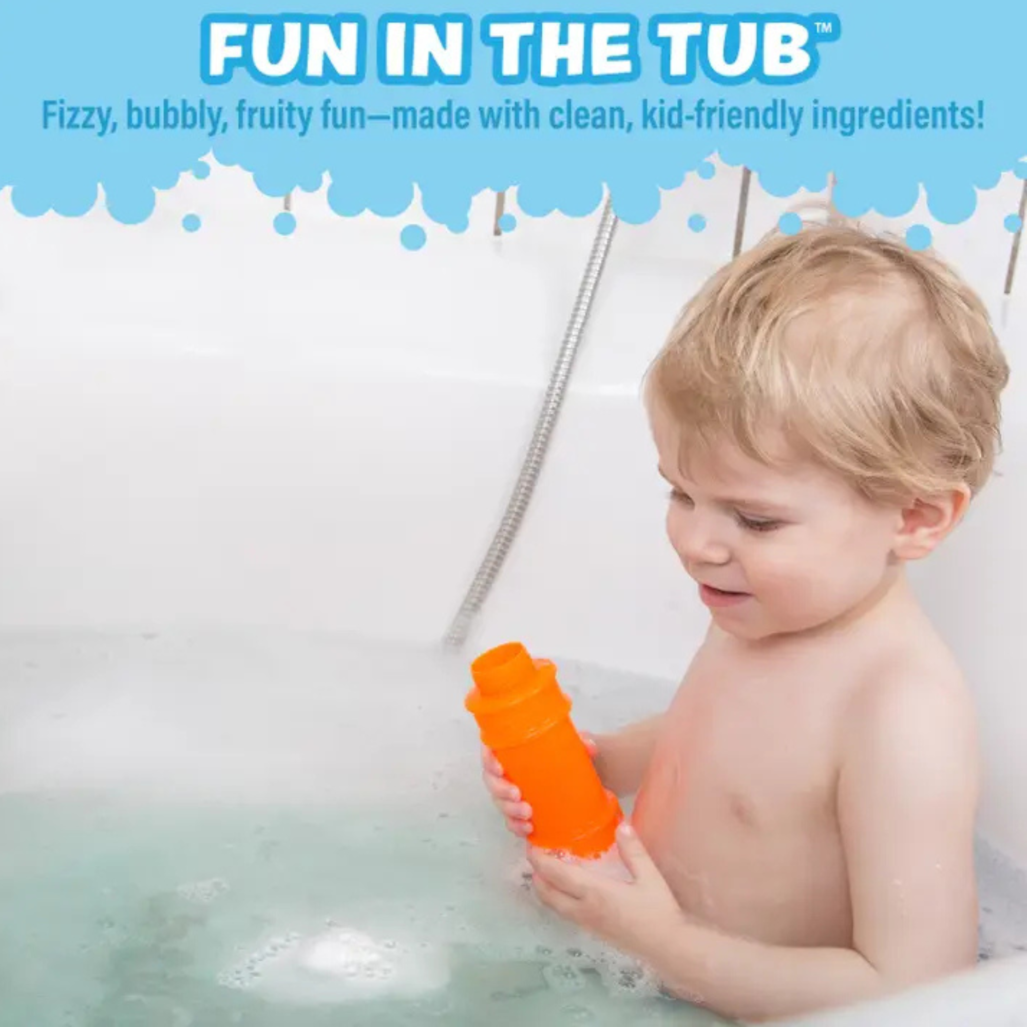 Tub Works Fruity Fizzers Bubbling Bath Bombs For Kids, Variety 12 Pack | Dye-Free & Naturally-Derived