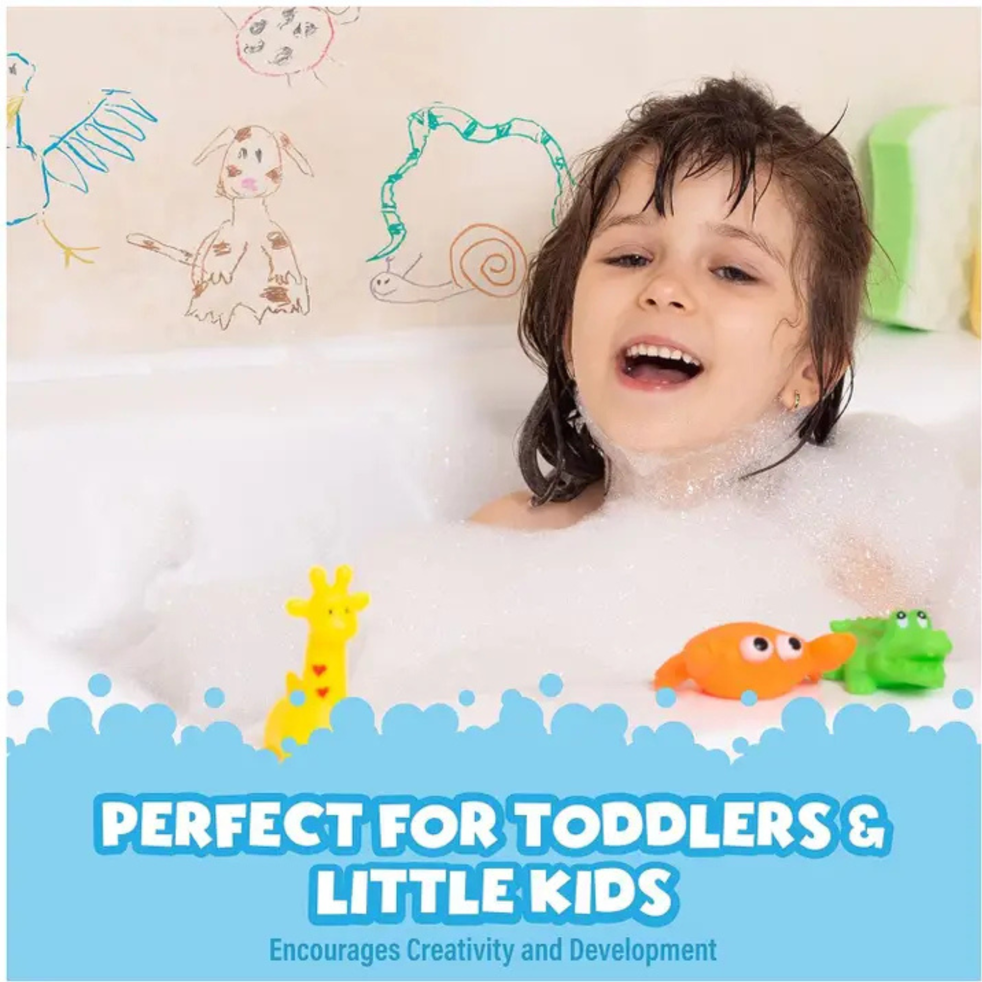 Tub Works Smooth Bath Crayons Bath Toy, 12 Pack