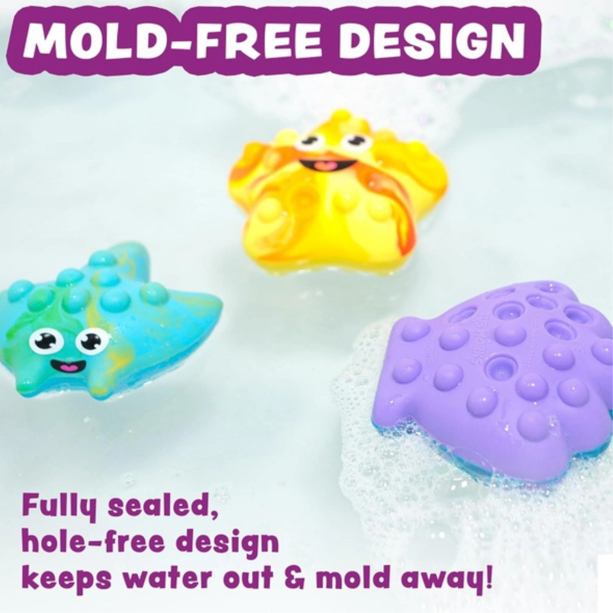 Tub Works® Tub Poppers™ Popping Kids & Toddler Bath Toys, 3 Pack
