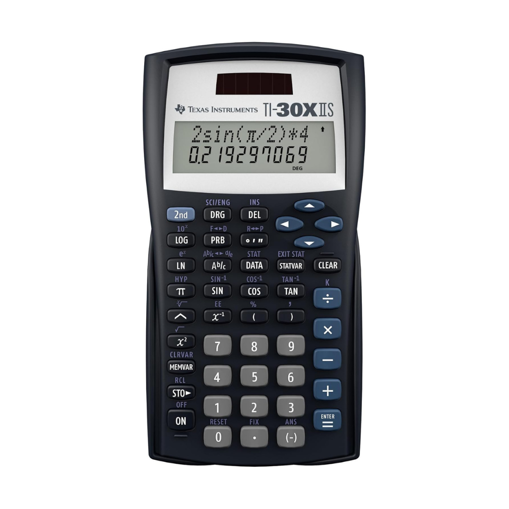 Texas Instruments TI-30XIIS Scientific Calculator – 2-Line Display, Battery & Solar Powered