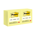 Post-it Notes 3x3 in, 12 Pads – Canary Yellow Sticky Notes, Clean Removal, Recyclable