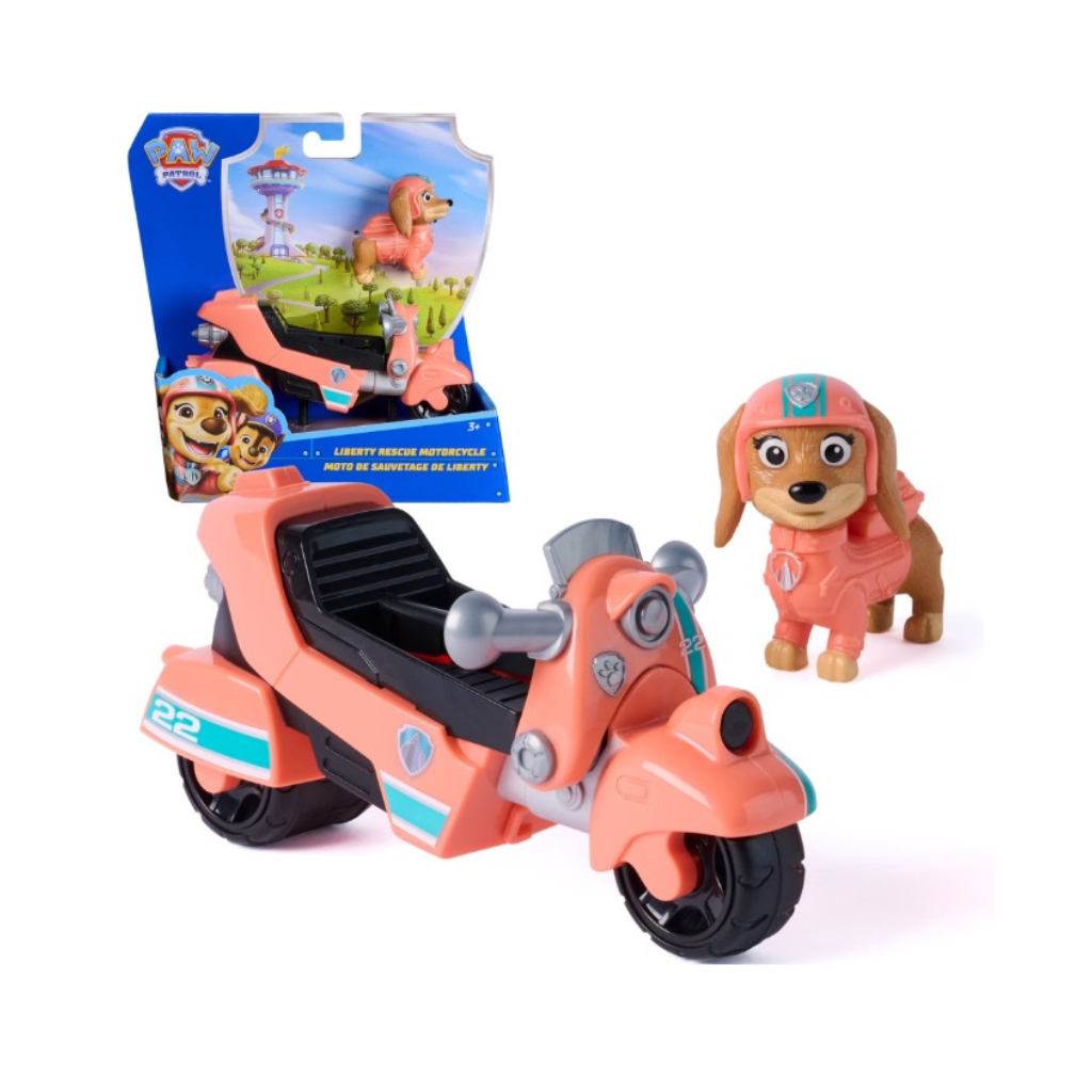PAW Patrol Liberty Rescue Motorcycle Toy – Bike with Collectible Figure for Kids 3+