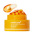 Medicube Kojic Acid Turmeric Vita Capsule Cream – Brightening Face Moisturizer for Dark Spots, Uneven Tone & Radiant Skin