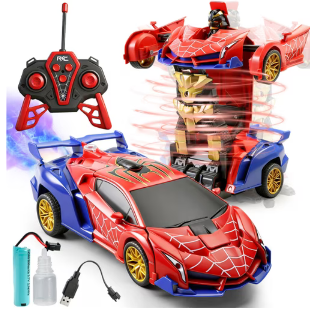Spider Transform RC Car 2.4GHz Remote Control | One Button Deformation 360° Rotation with LED Lights