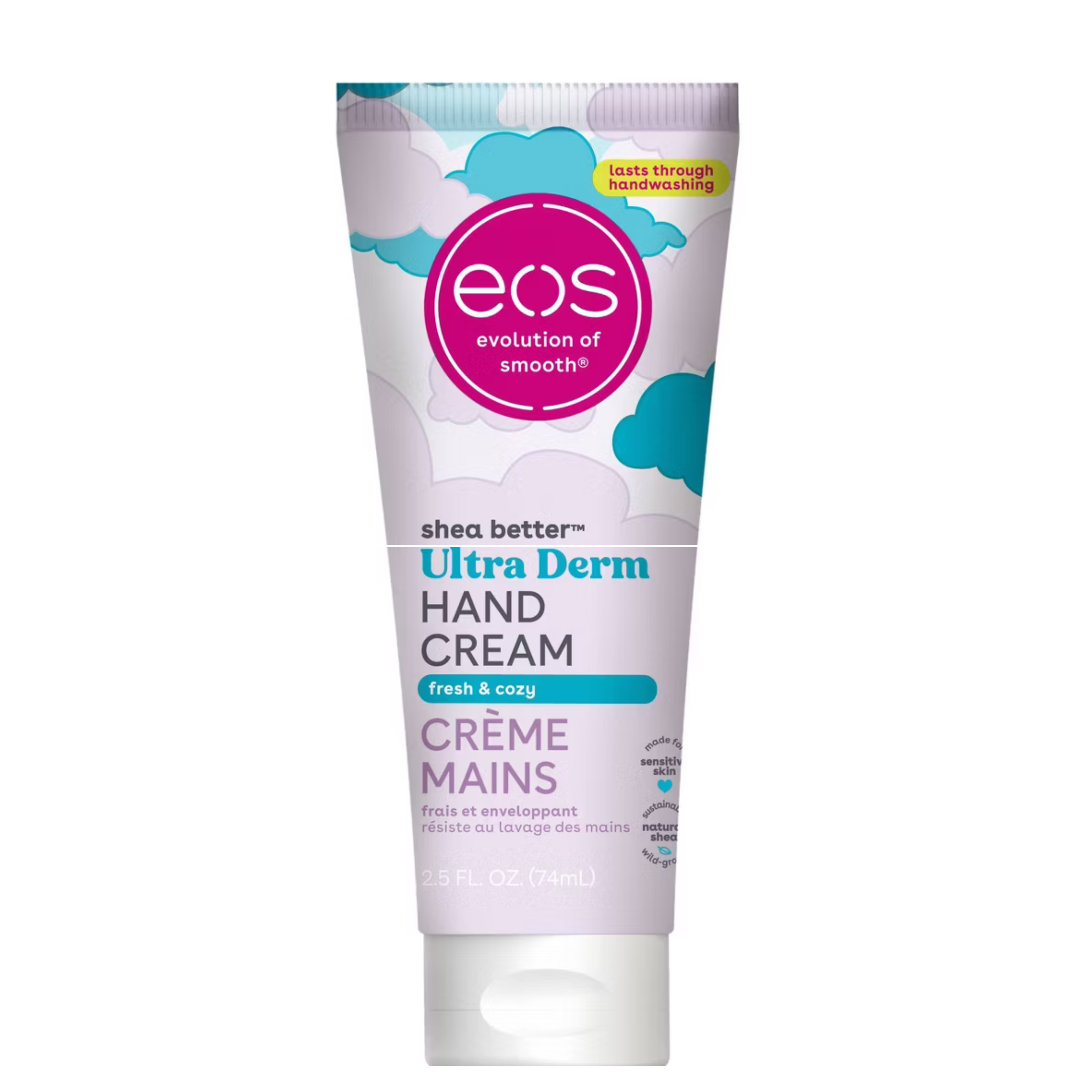 eos Shea Better Hand Cream Fresh & Cozy, Hydrating Lotion for Dry Hands, 2.5 oz