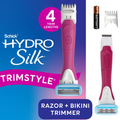 Schick Hydro Silk TrimStyle Women’s Razor with Bikini Trimmer – 5 Blade Razor & Battery Powered Trimmer, 1 Handle + 1 Refill