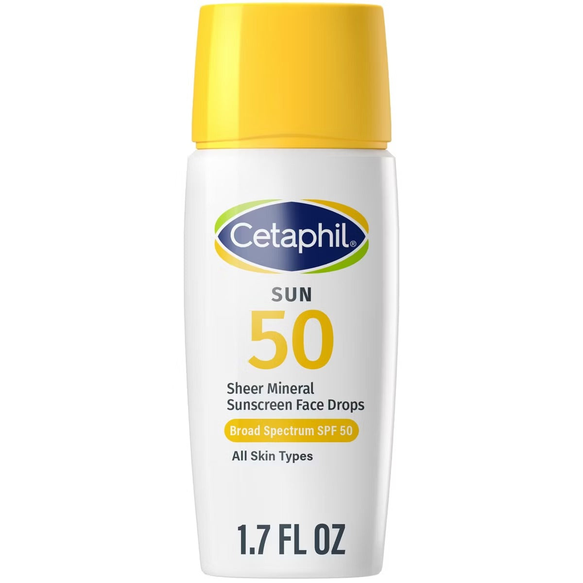 Cetaphil Sheer Mineral Face Sunscreen Moisturizer Drops Reef Safe - SPF 50 - Travel Size - 1.7 fl oz