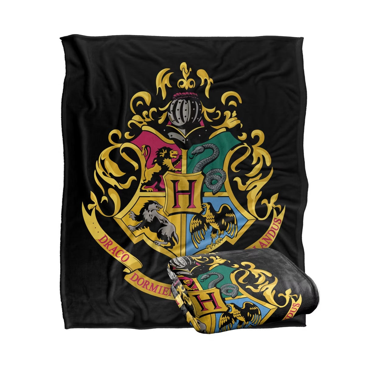 Harry Potter Hogwarts Crest Silky Touch Throw Blanket – 50" x 60"