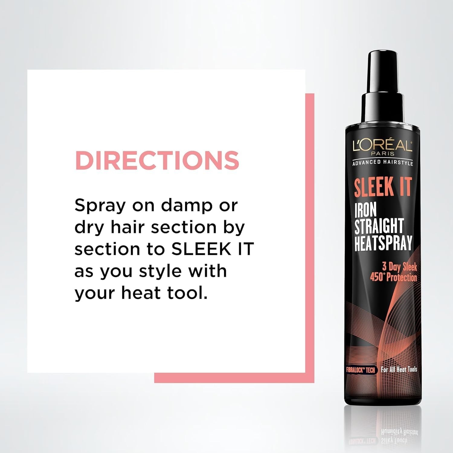L'Oreal Paris Advanced Hairstyle Sleek It Iron Straight Heatspray - 5.7 fl oz