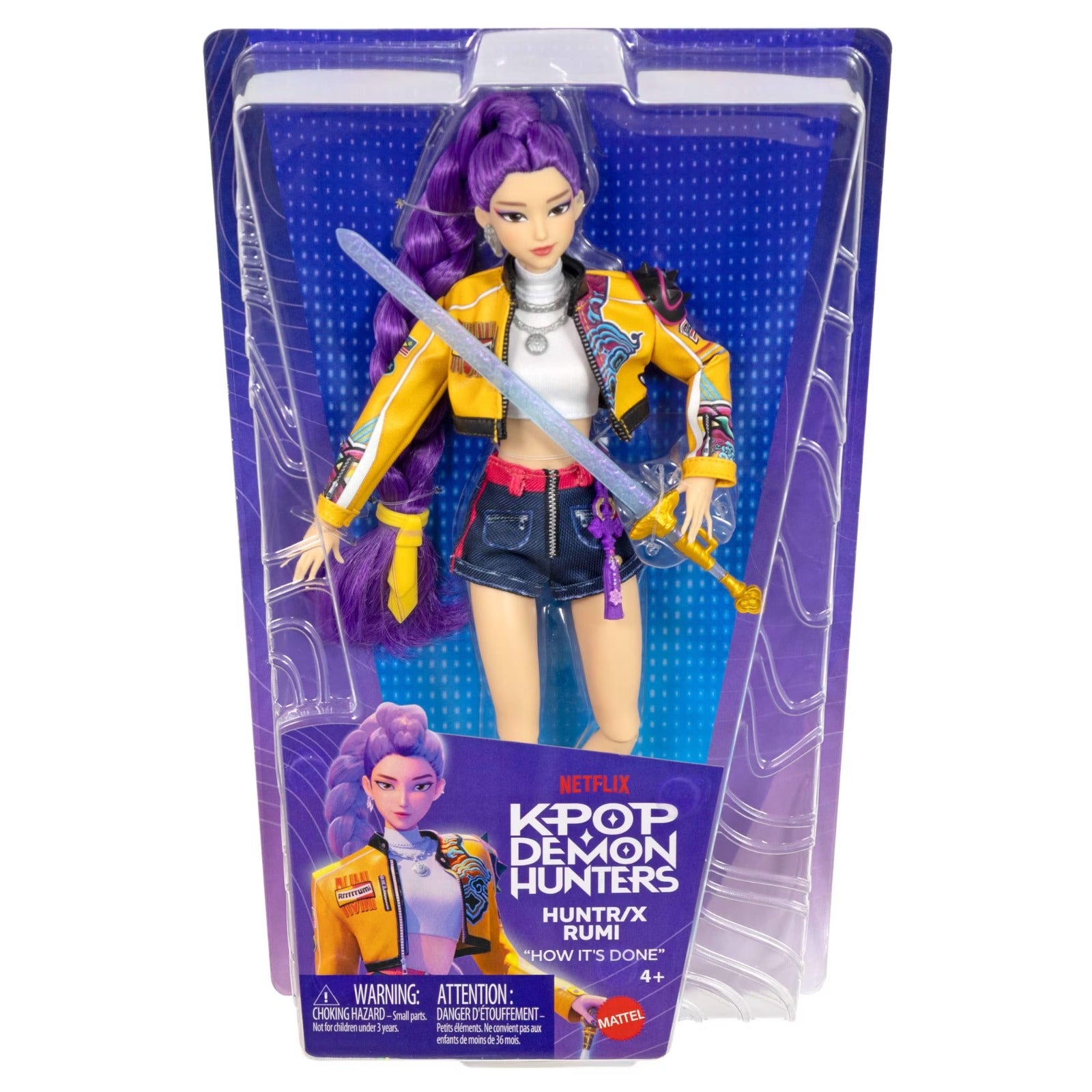 KPop Demon Hunters HUNTR/X Rumi Fashion Doll in Removable Look with Themed Movie Accessories