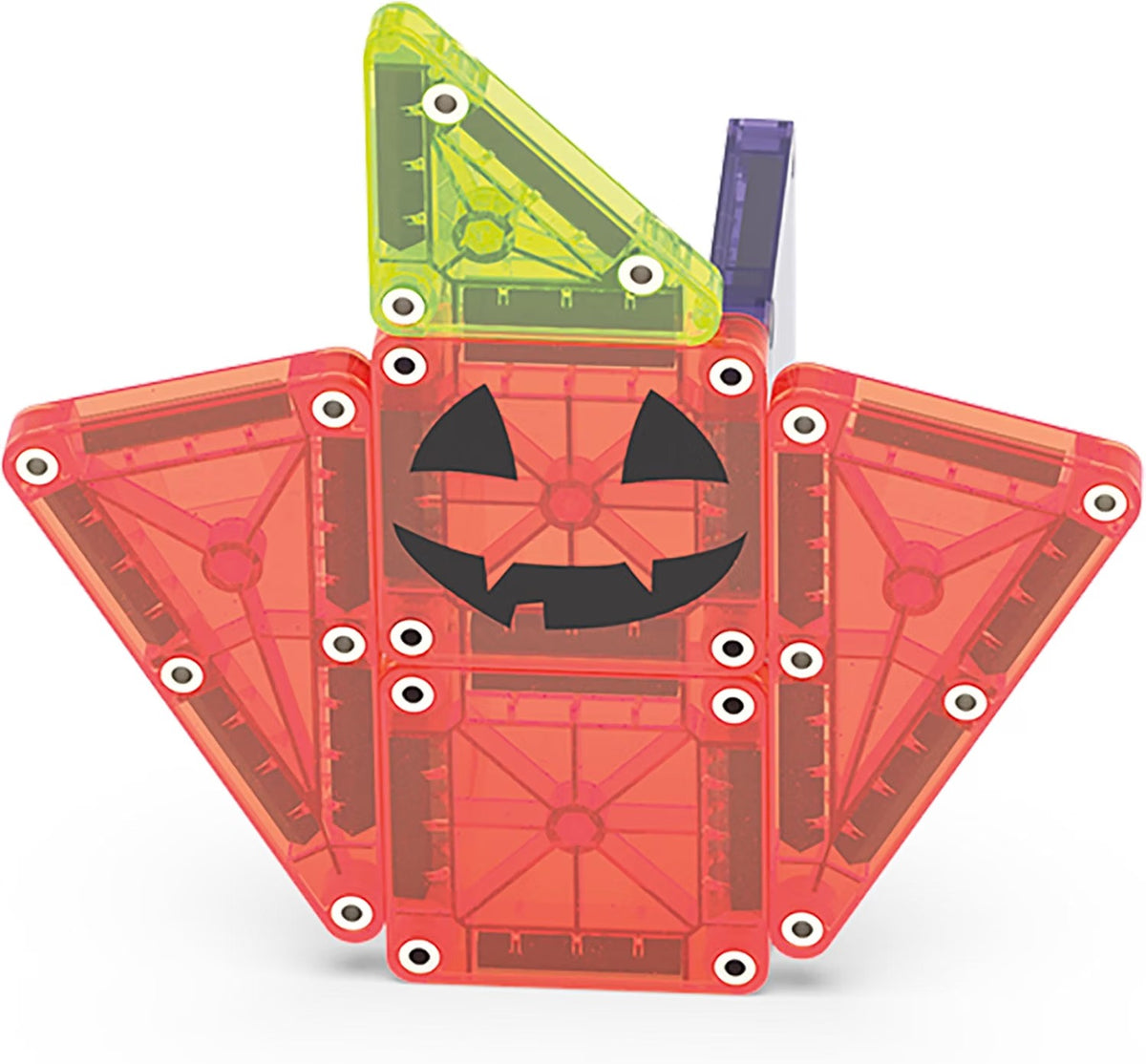 MAGNA-TILES microMAGS 24-Piece Spooky Travel Set, The Original Magnetic Building Brand