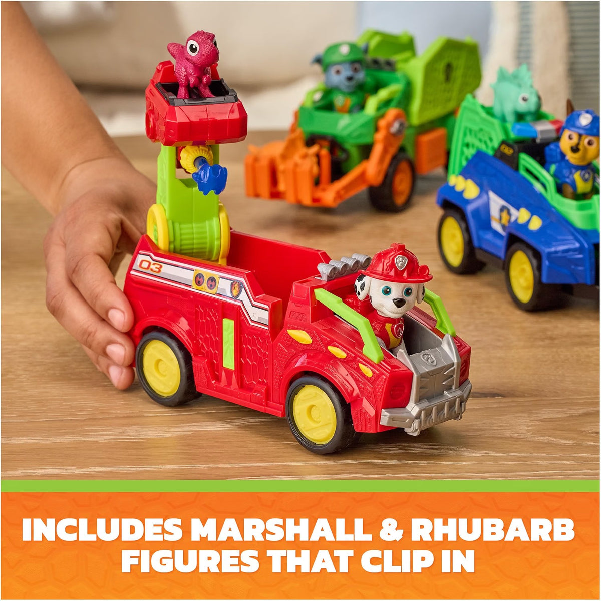PAW Patrol The Dino Movie Marshall Dino Rescue Firetruck Toy Vehicle