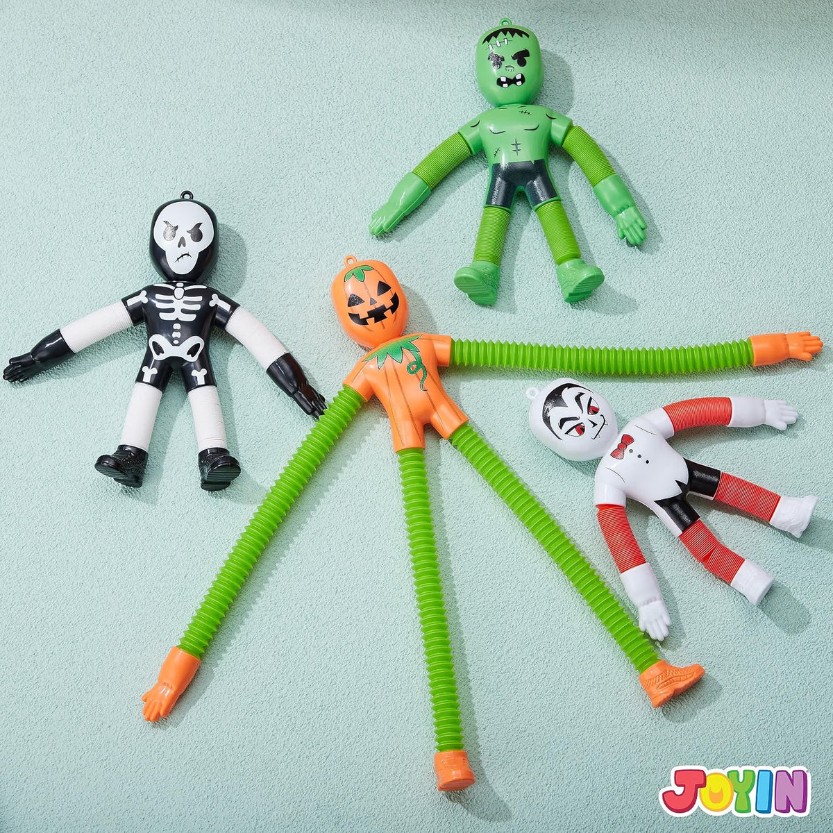 JOYIN 4-Piece Halloween Sensory Stretchy Pop Tube Toys