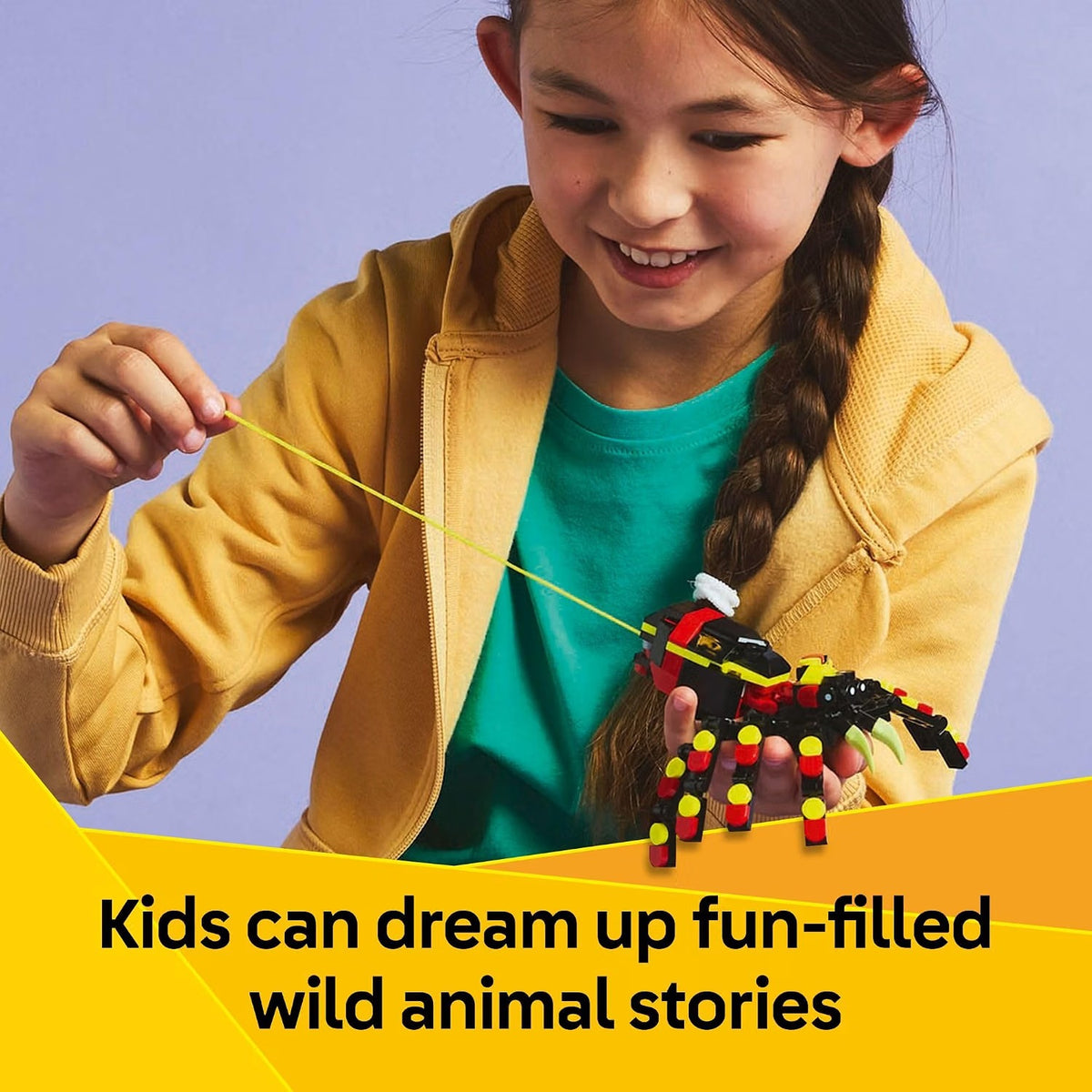 LEGO Creator 3 in 1 Wild Animals Surprising Spider Toy 31159 - Spider, Scorpion or Snake Building Set, Ages 7+