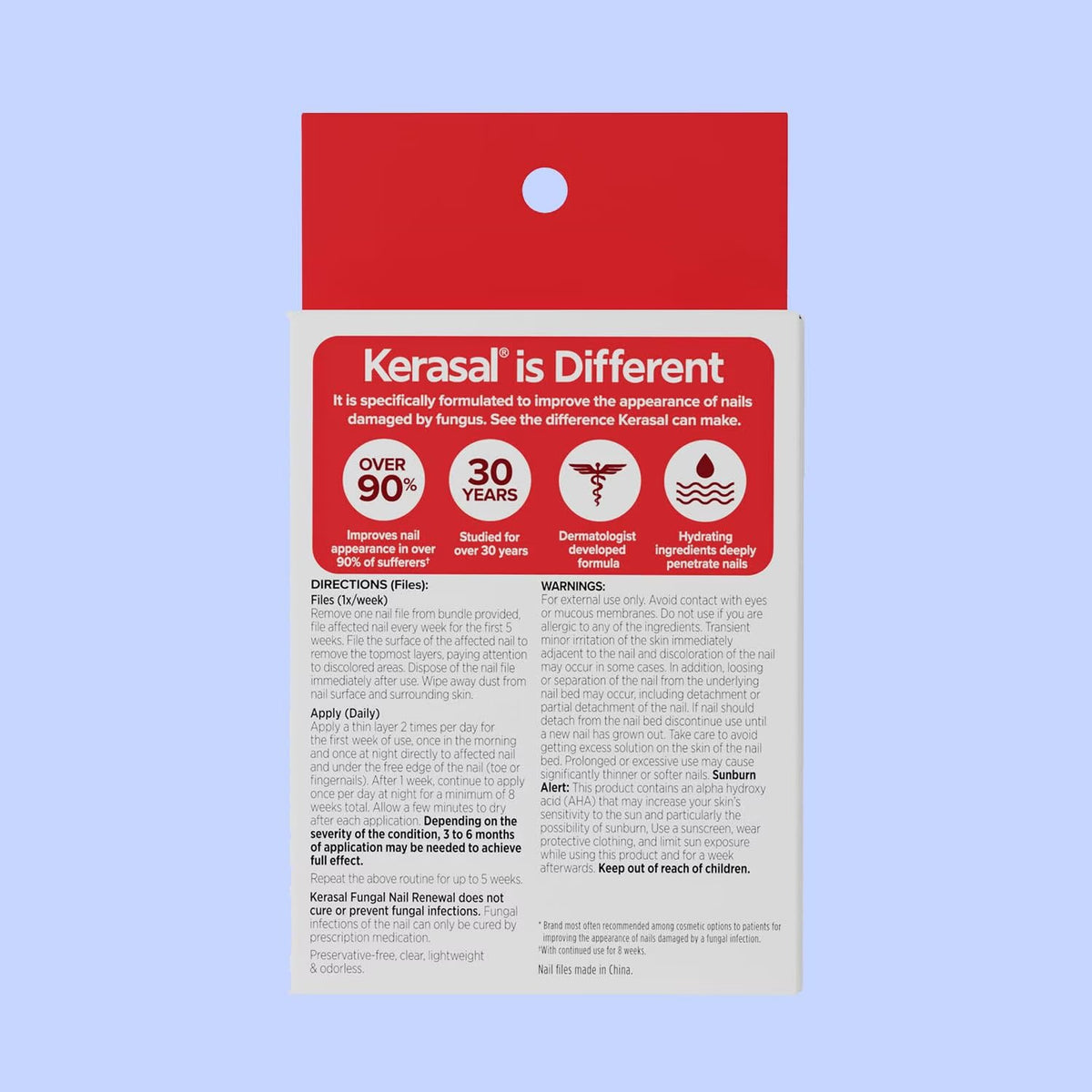 Kerasal Nail Renewal and Nail File Combo Pack, 5 Heavy Duty Nail Files, 0.33 fl oz