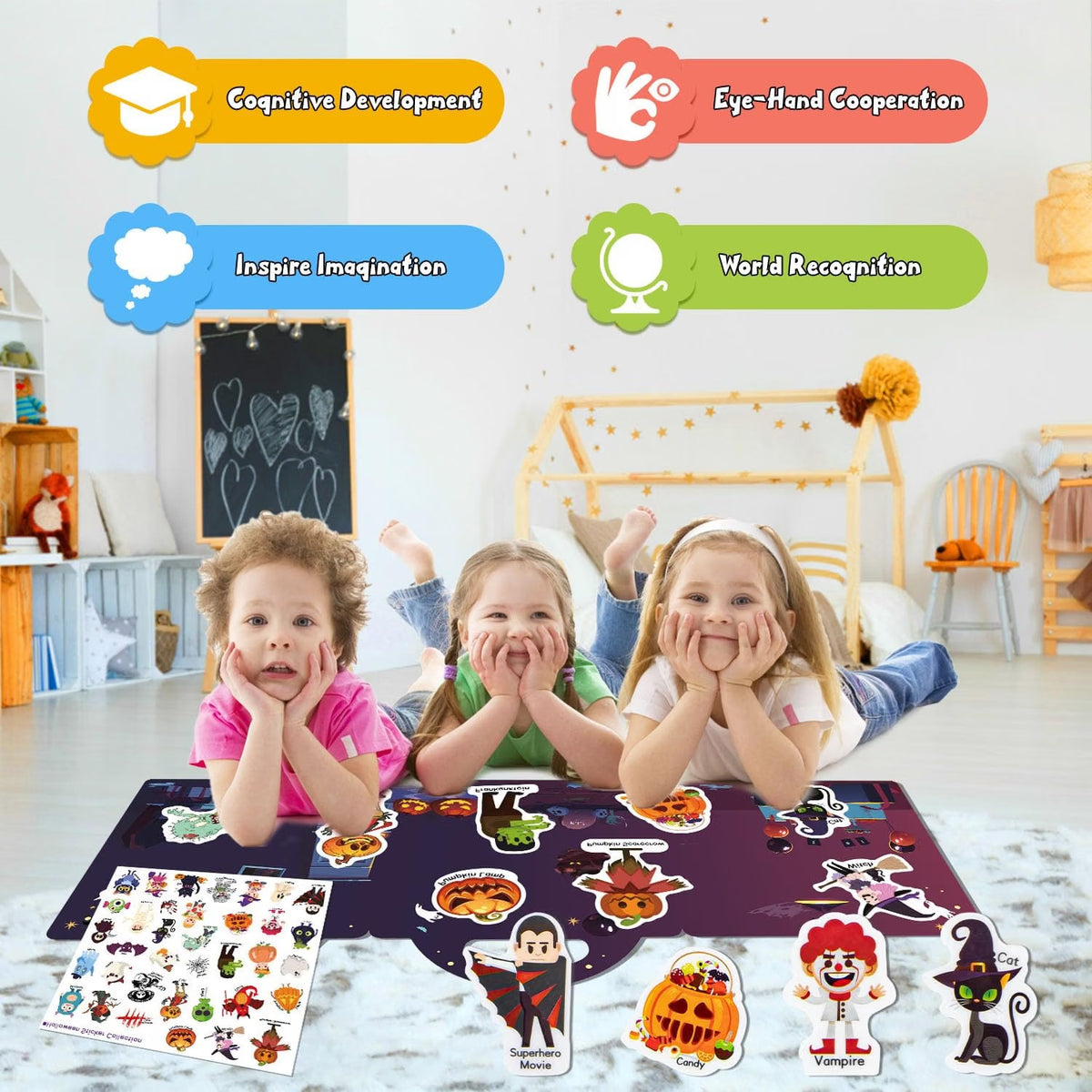 Halloween Sticker Book for Kids – Crafts, Toys & Gifts