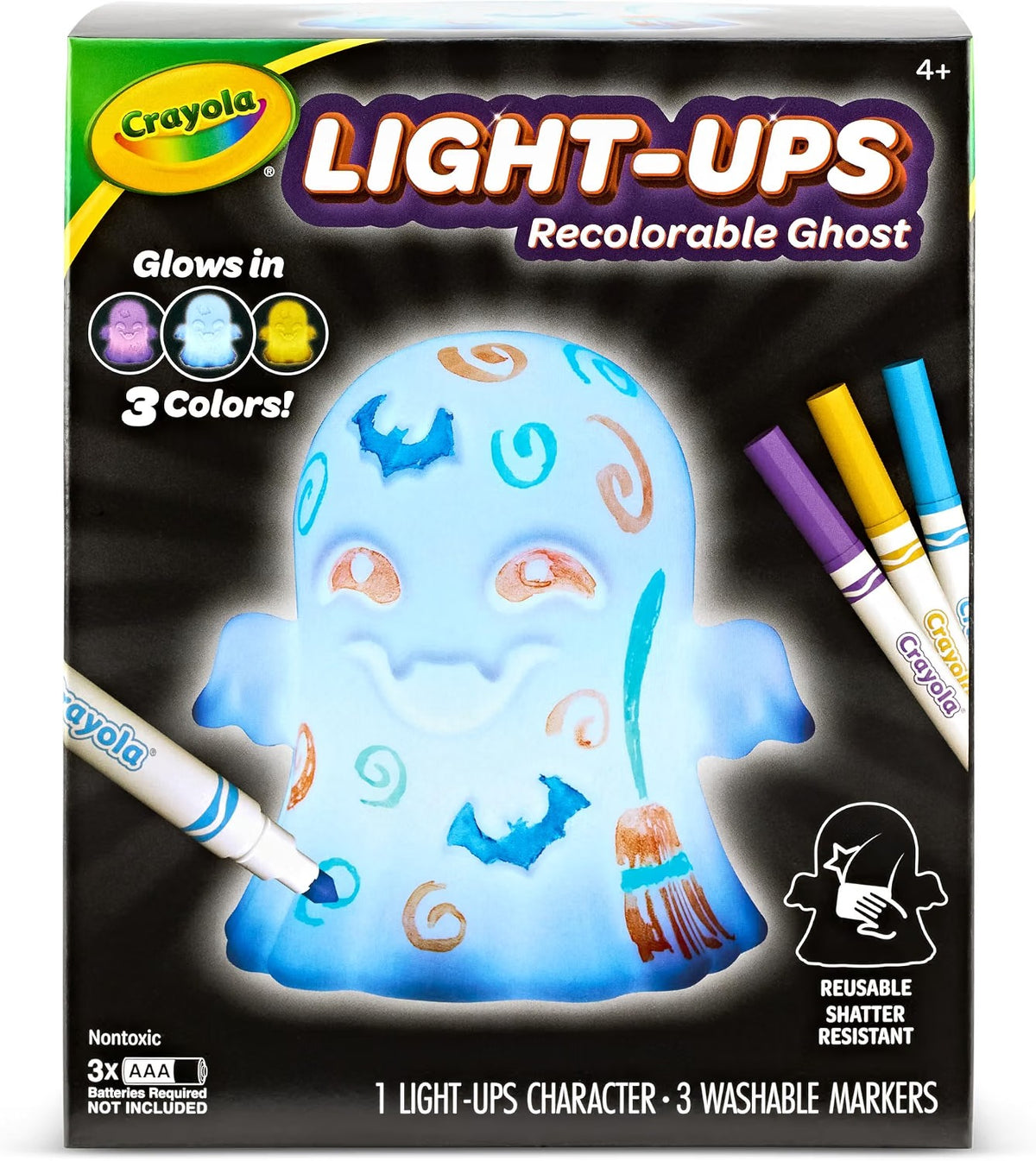 Crayola Light-Ups Ghost, Reusable Coloring Light Up Halloween Toy for Kids