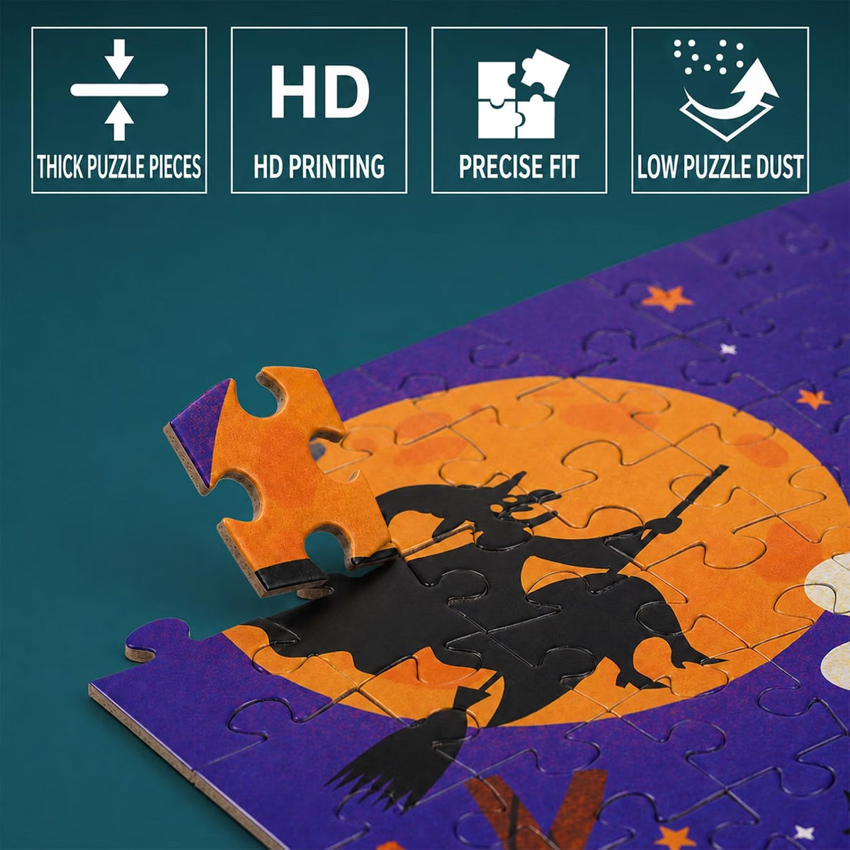 500 Piece Halloween Jigsaw Puzzle for Adults, Trick or Treat Haunted House, 24 x 18 Inch