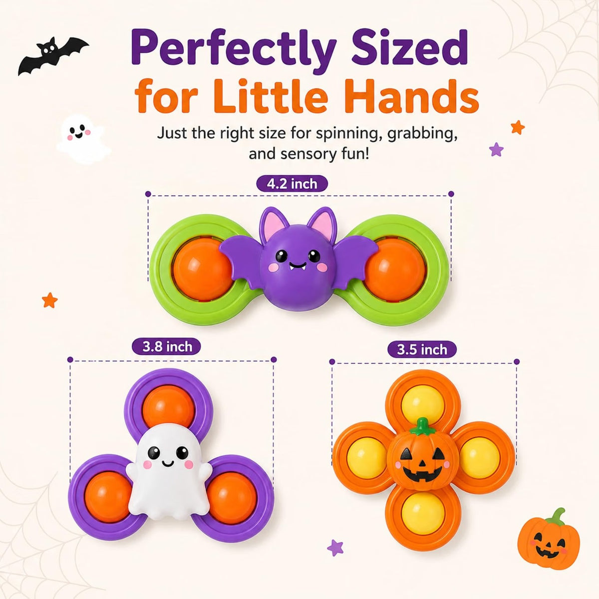Halloween Suction Cup Spinner Bath Toys for Babies