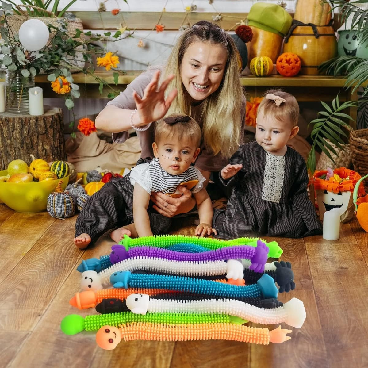 24-Pack Halloween Stretchy String Sensory Fidget Toys