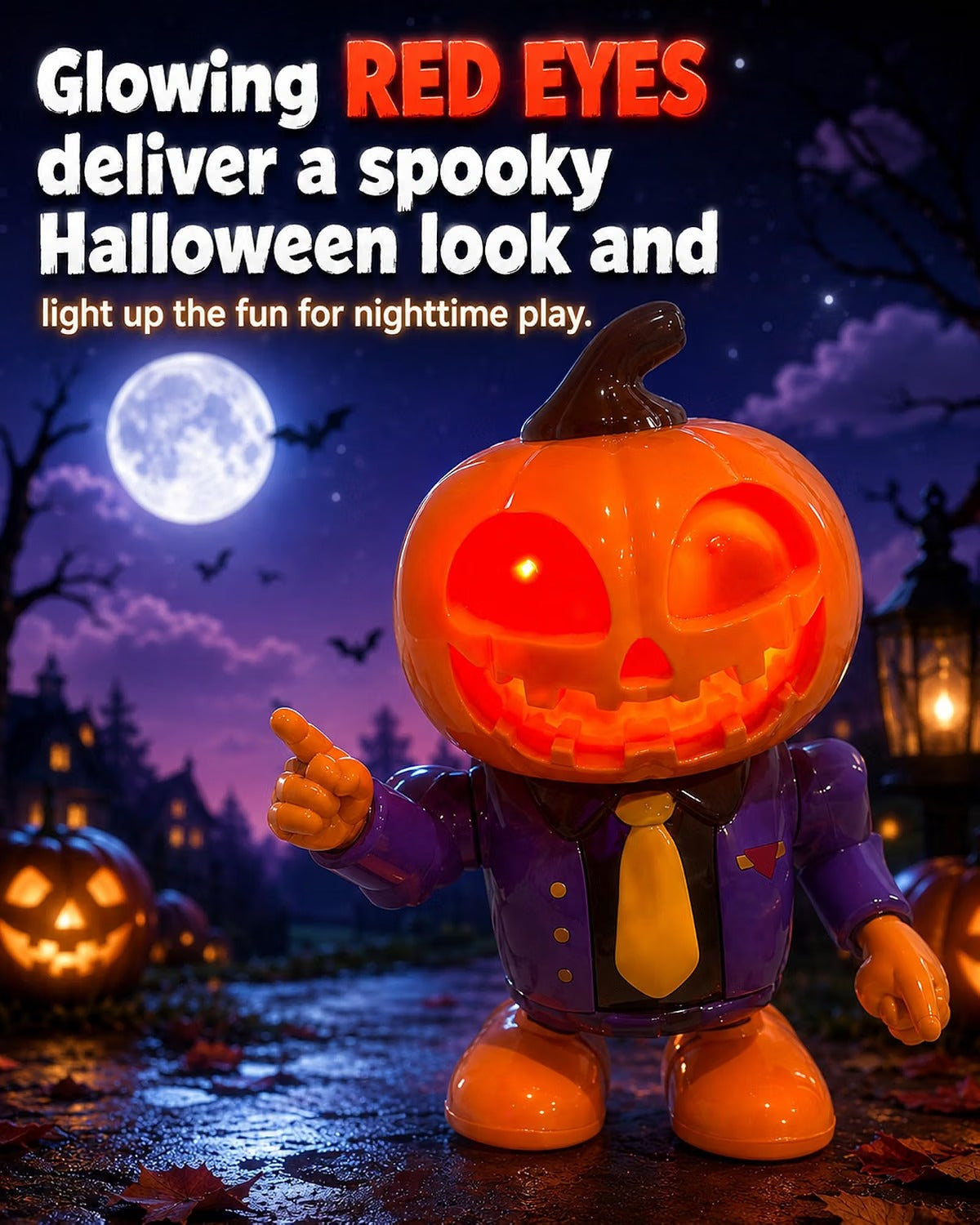 Halloween Animated Pumpkin Dancing Robot Toy, Ages 3+