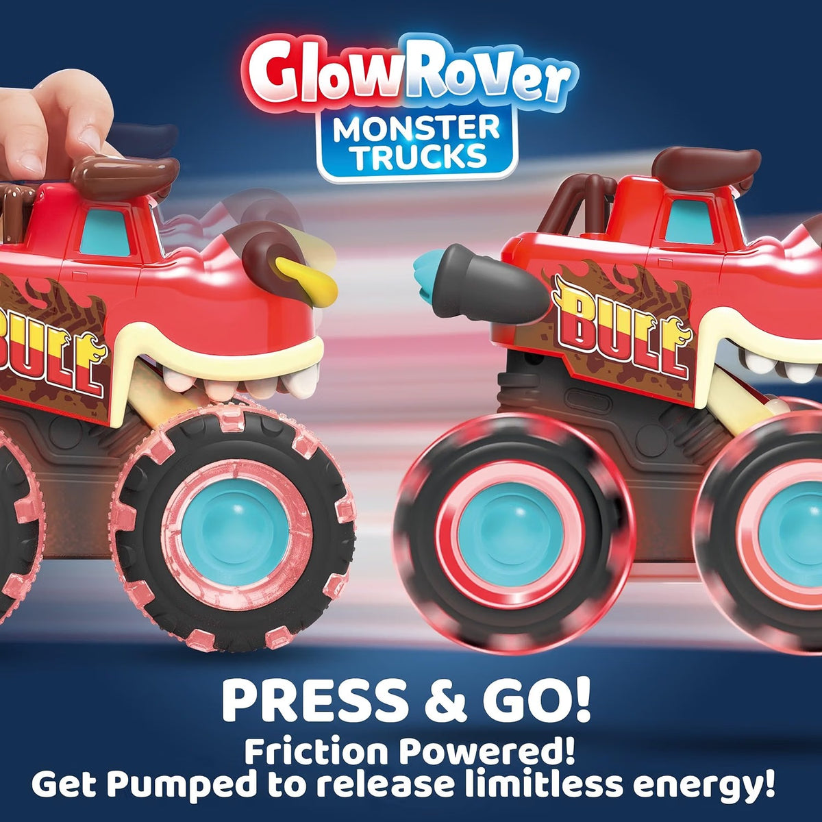 JOYIN 3-Pack Light-Up Dinosaur Monster Trucks