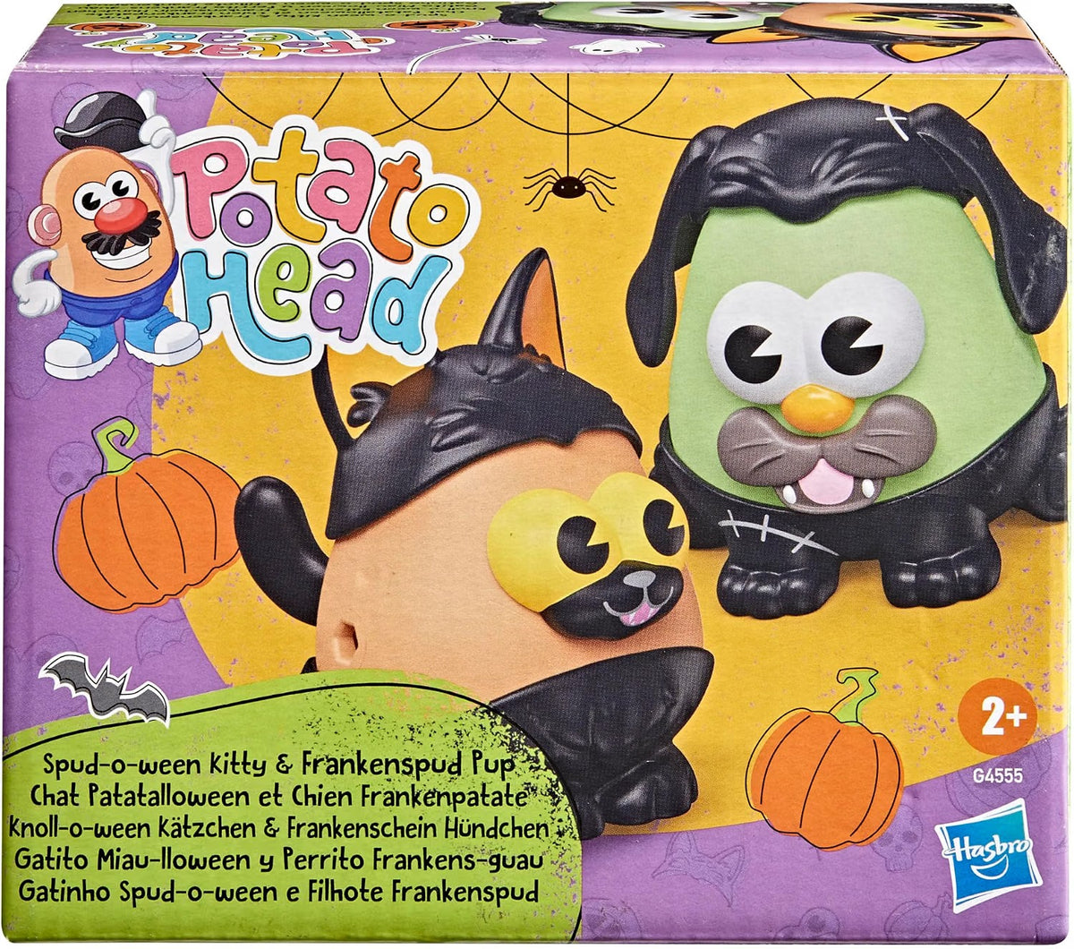 Potato Head Spooky Tots | 11 Pieces | Two 3-Inch Potato Bodies with 9 Accessories | Preschool Halloween Toys for Kids 2+