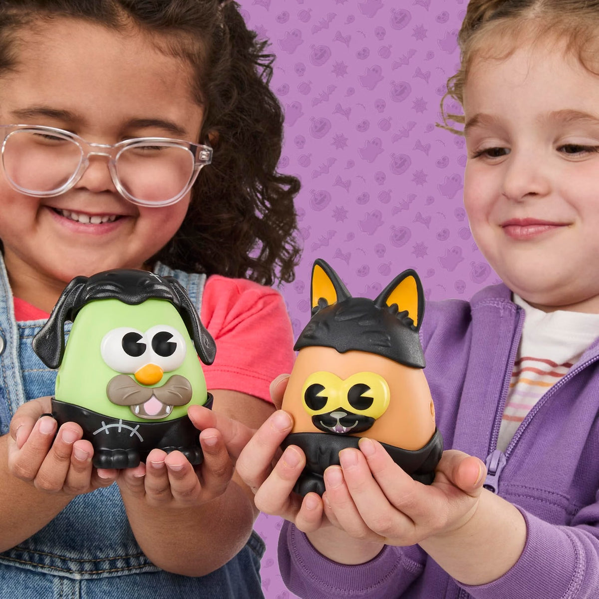 Potato Head Spooky Tots | 11 Pieces | Two 3-Inch Potato Bodies with 9 Accessories | Preschool Halloween Toys for Kids 2+