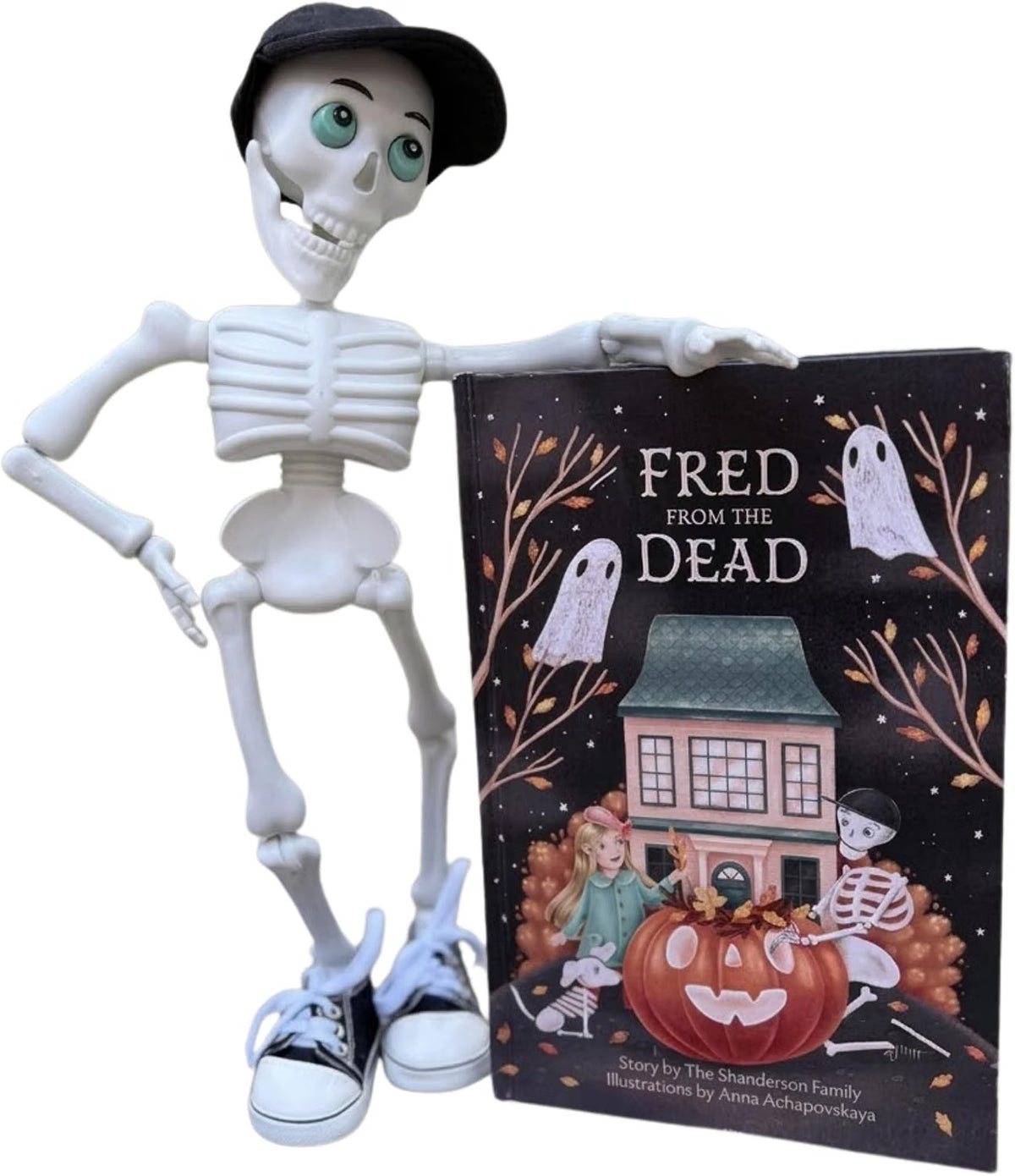 Skeleton Doll and Book Set – Halloween Kids Toy Gift